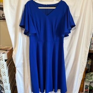 Chic Royal Blue Midi Dress